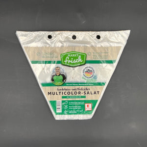 Wholesale Custom Print Triangular Plastic Bag, 3 Hanging Holes Food‑Grade Pouch for Root‑Ball Lettuce Retail Display