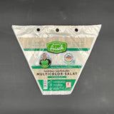 Wholesale Custom Print Triangular Plastic Bag, 3 Hanging Holes Food‑Grade Pouch for Root‑Ball Lettuce Retail Display