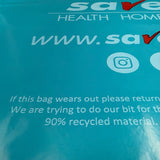 Custom Printed Die‑cut Handle PE Shopping Bag, Recycled Plastic Punch Handle Retail Carrier Bag, For Beauty Drugstore Retail Shop Packaging