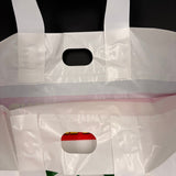 Wholesale Custom Printed 80% Recycled PE Patch Handle Carrier Bag For Supermarket Brand