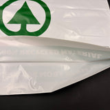 Wholesale Custom Printed 80% Recycled PE Patch Handle Carrier Bag For Supermarket Brand