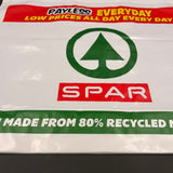Wholesale Custom Printed 80% Recycled PE Patch Handle Carrier Bag For Supermarket Brand