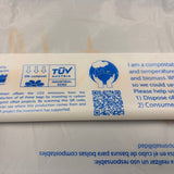 Wholesale Custom Fully Biodegradable Compostable Patch Handle Bags For Supermarket Brands