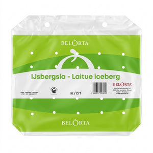 Perforated Iceberg Lettuce Wicket Bag, Food-Grade Ventilated Vegetable Packaging Pouch With Hanging Holes, For Automatic Packing Machine