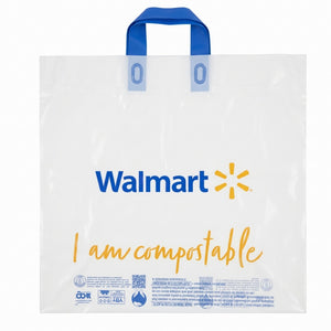 Wholesale Custom Fully Biodegradable Compostable Patch Handle Bags For Supermarket Brands