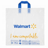 Wholesale Custom Fully Biodegradable Compostable Patch Handle Bags For Supermarket Brands